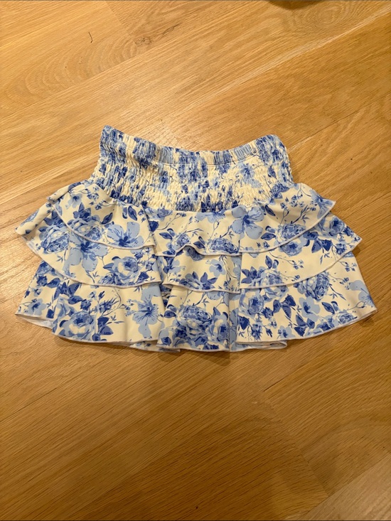 Shade Critters Other - Smocked Blue Floral Mini Skirt for Kids